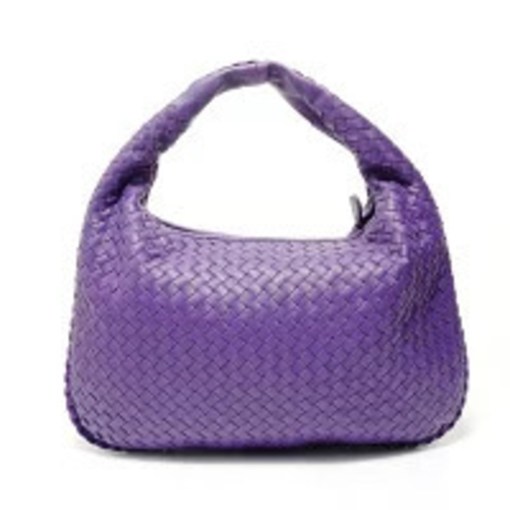 Bottega Veneta Intrecciato Hobo Handbag Purple
